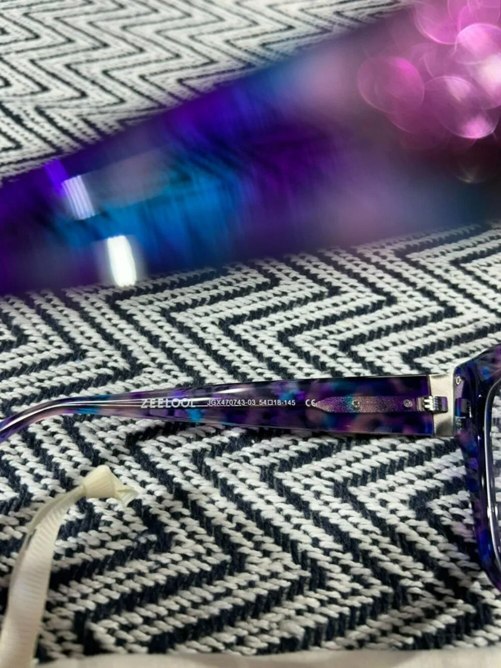 Zeelool Womens Cat-Eye Purple Tortoise Eyeglass Frames 54mm Acetate Stylish - Picture 4 of 4